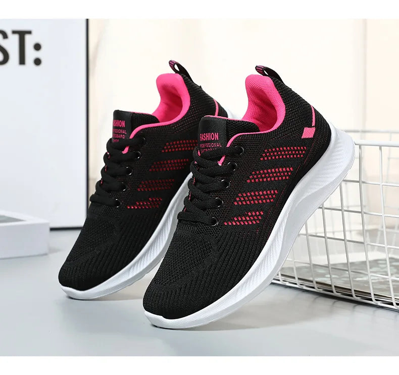 Scarpe da Ginnastica da Donna Traspiranti in Rete Monofacciale con Suola Morbida Ideali per Running e Allenamento