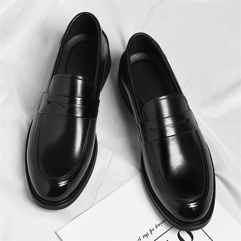 Mocassini Formali In Pelle Da Uomo Stile Italiano Slip On Eleganti Scarpe Da Lavoro E Da Ufficio Confortevoli E Leggere