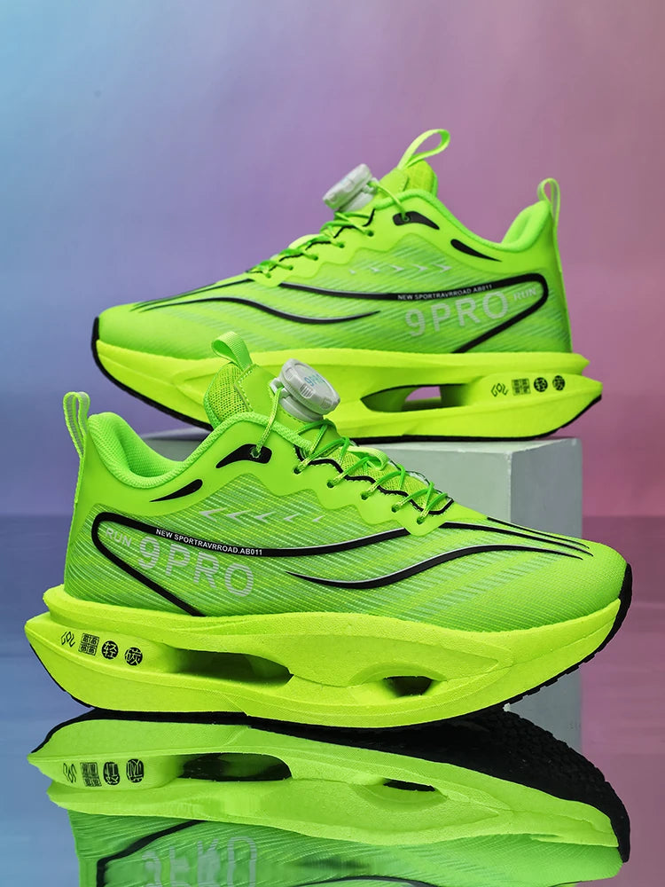 Scarpe Da Corsa Unisex Con Piastra In Carbonio E Cuscino Aria Traspiranti Leggere Sneakers Atletiche Antiscivolo