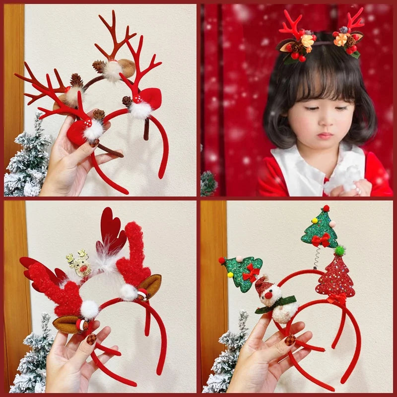 Confezione Fasce Natalizie Set Da 1 A 15 Pupazzo Di Neve Corna Di Renna E Babbo Natale Per Capodanno Photo Booth Capelli