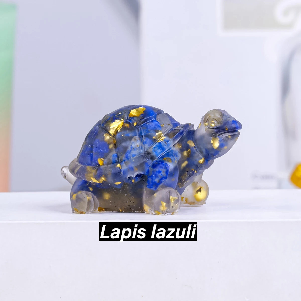 Statua Tartaruga In Cristallo Naturale Amuleto Feng Shui Reiki Decorazione Per Home Office