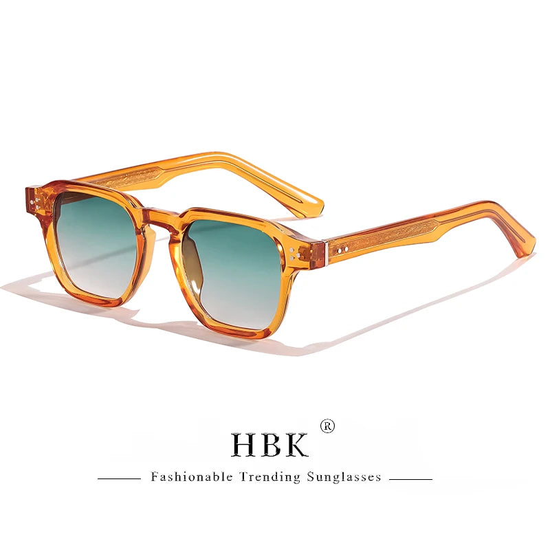 HBK Occhiali Da Sole Uomo Vintage Square Gradient UV400 Sport Outdoor Festa Vacanze Viaggi Guida