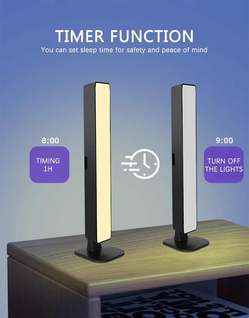 Luce Atmosfera Intelligente Tuya Controllo Remoto App RGB Lampada Da Tavolo Per Computer TV Gioco Musica Ritmo Decorativa