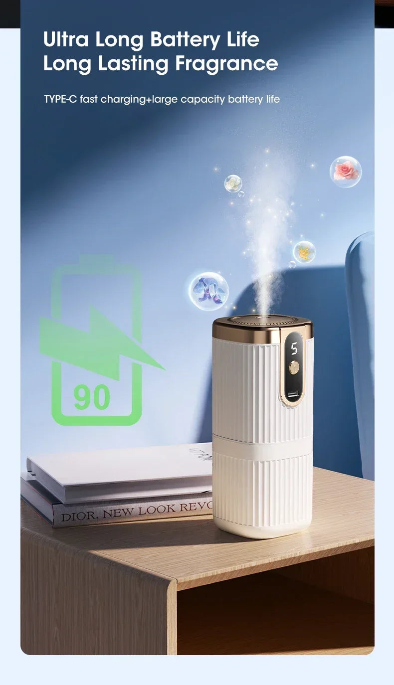 Mini Diffusore Di Oli Essenziali Ricaricabile 5 Marce Per Aromaterapia Umidificatore A Nebbia Grande Per Casa Ufficio