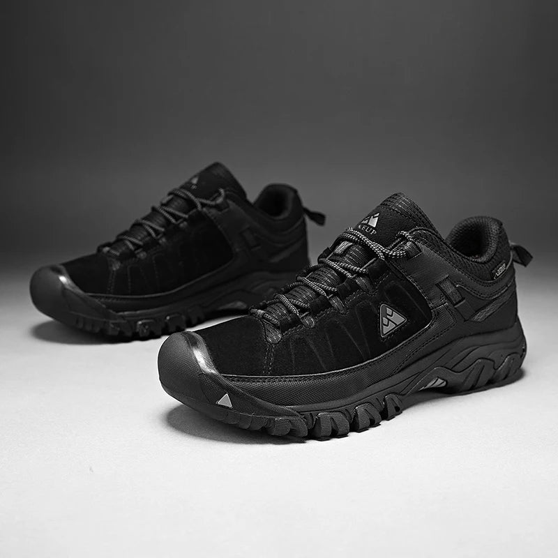 HikeUp Scarpe Da Trekking Per Uomini In Pelle Durevoli Alta Qualita Scarpe Da Arrampicata All Aperto Con Suola In Gomma