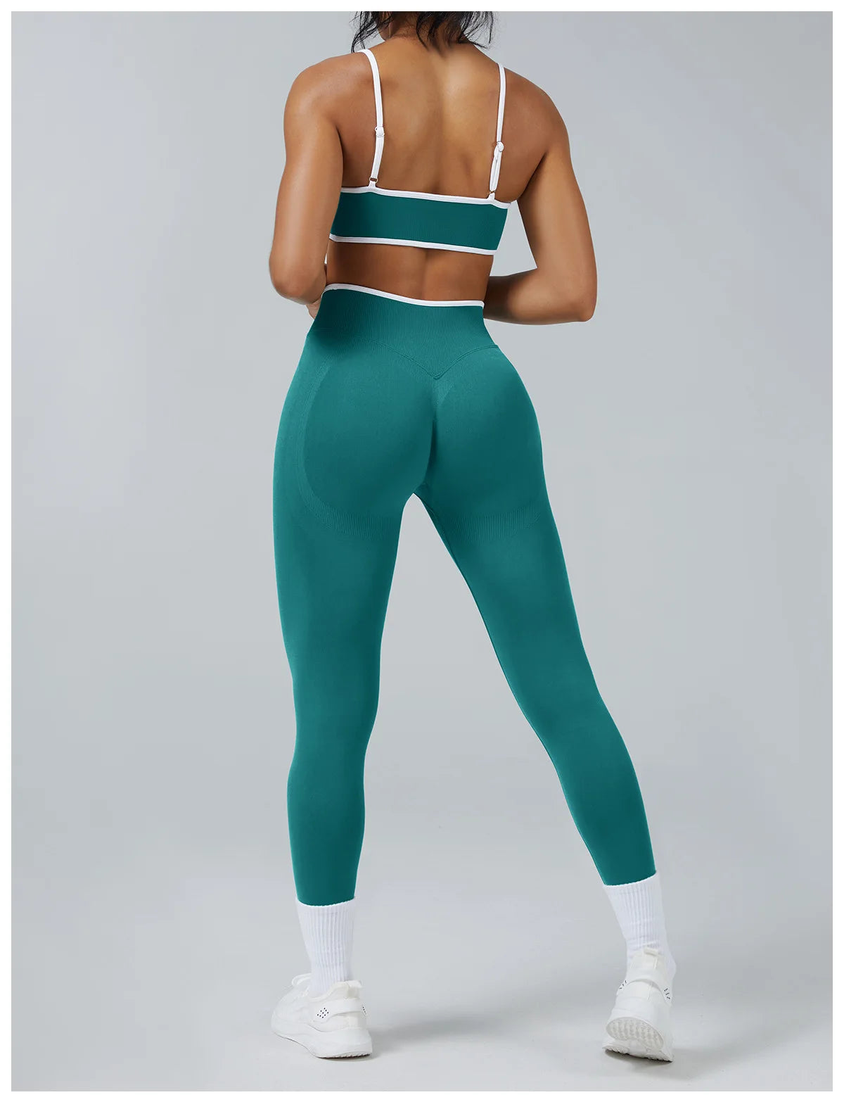 Set Fitness Da Donna 2 Pezzi Leggings Vita Alta Senza Cuciture E Reggiseno Sportivo Per Yoga Palestra Cardio Estivo
