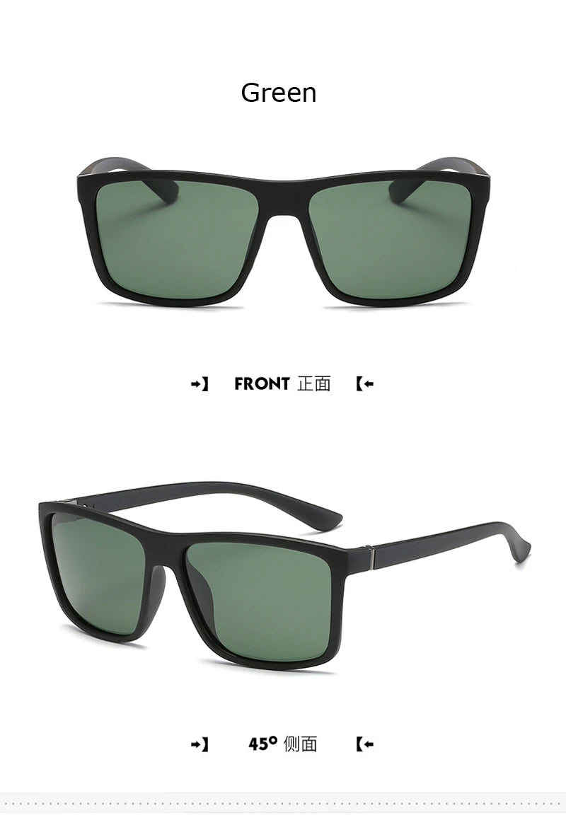 Occhiali da Sole Polarizzati Vintage Quadrati di Lusso per Uomo Donna Moda Arrampicata Guida Antiriflesso UV400