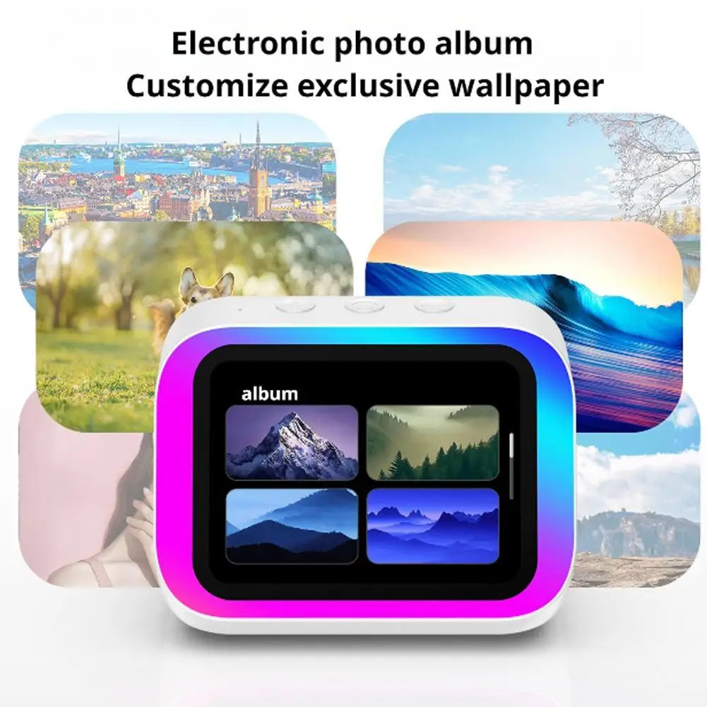 Sveglia Intelligente con Altoparlante Bluetooth AI Display Meteo Wireless Lettore di Storie Musicali Regalo Perfetto