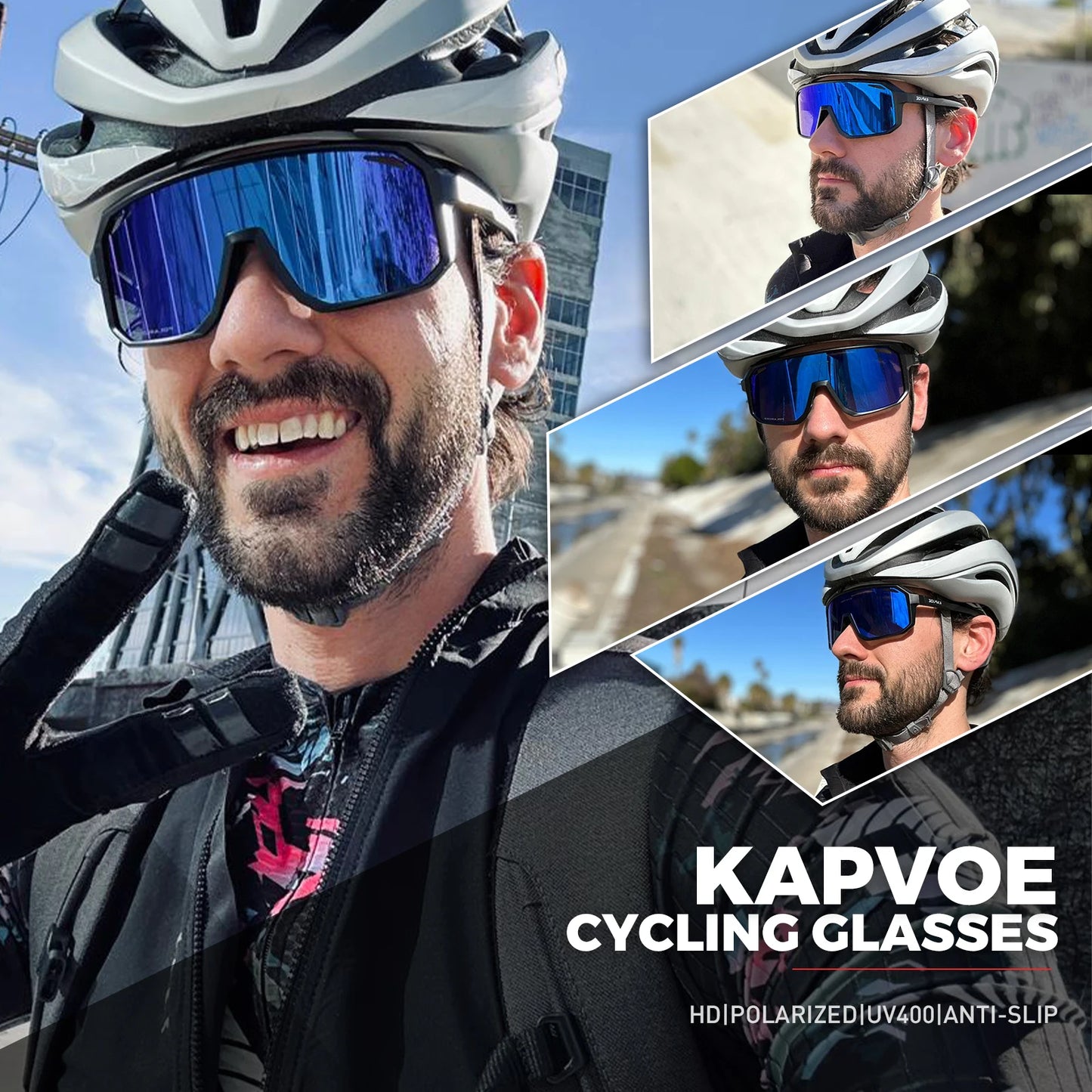Occhiali Da Ciclismo Uomo Polarizzati UV400 Con Miopia Incorporata Telaio Leggero Per MTB Ciclismo All Aperto