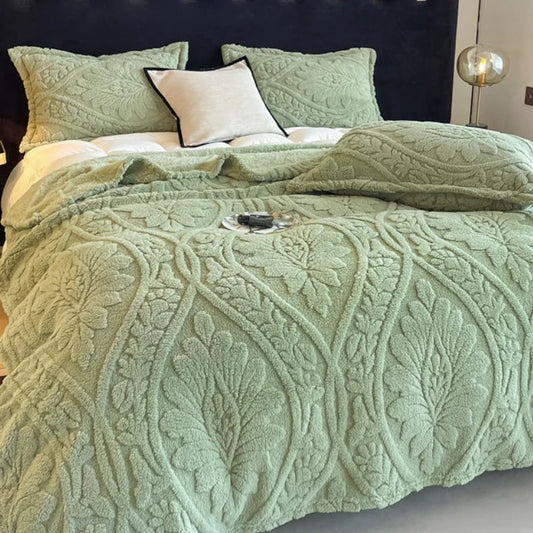 Coperta Stampata Floreale 3D In Stile Europeo Pile Di Corallo Spesso Per Inverno Calda Trapunta Facile Da Mantenere