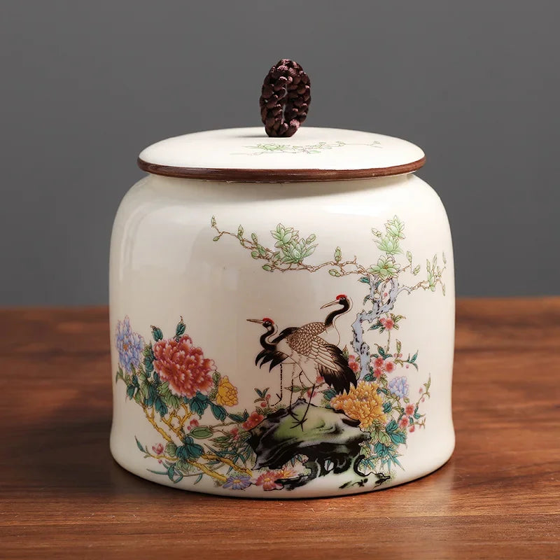Barattoli Da Cucina In Ceramica Vintage Impermeabili Contenitori Per Tè Zucchero Dolci Multiuso Retro