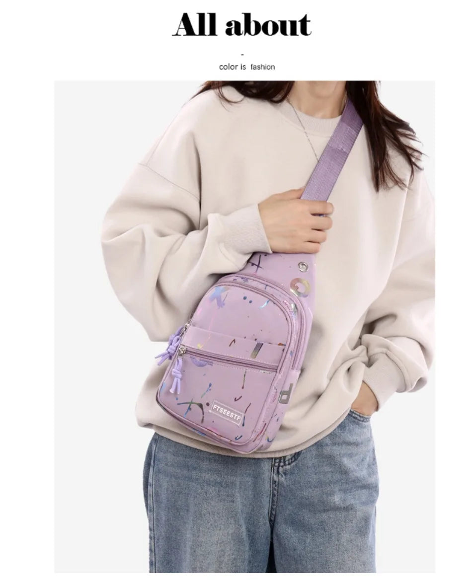 Nuova Borsa Da Petto Per Donna Leggera Con Tracolla Multistrato E Pratica Per Smartphone