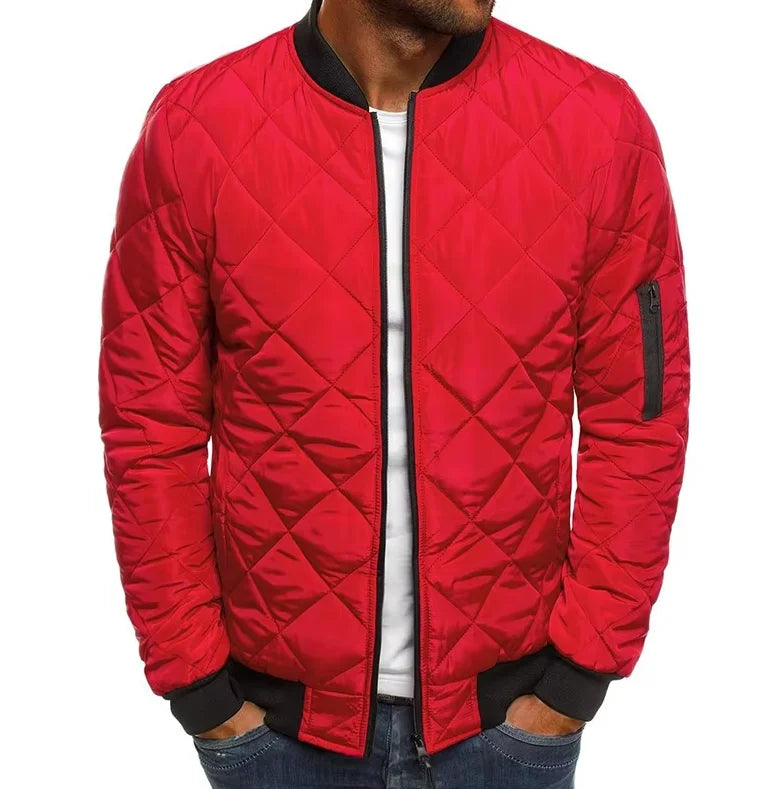 Giacca Invernale Da Uomo Leggera Con Colletto Da Baseball In Rete Pressata Stile Vintage Volo Casual Manica Lunga