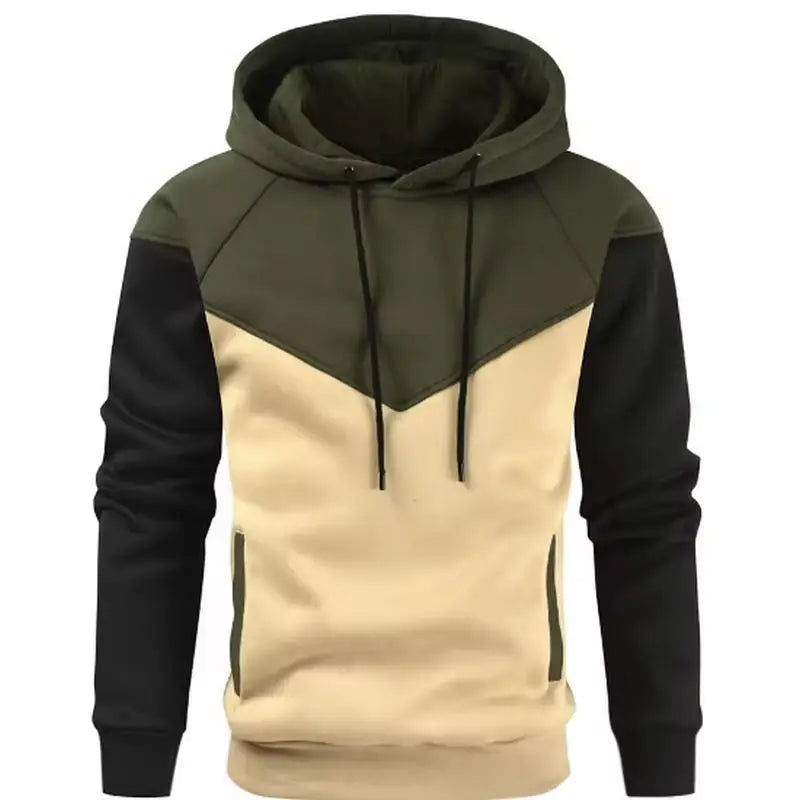 Felpa Con Cappuccio Da Uomo In Tinta Unita In Pile Caldo Streetwear Casual Allentata Traspirante Con Cappuccio Di Marca
