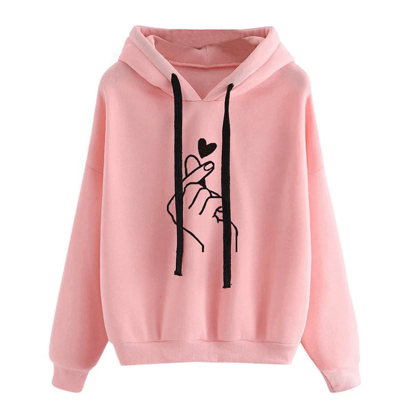 Felpa Con Cappuccio In Pile Autunnale Tinta Unita Da Donna Manica Lunga Con Coulisse E Tasche Frontali Stile Coreano