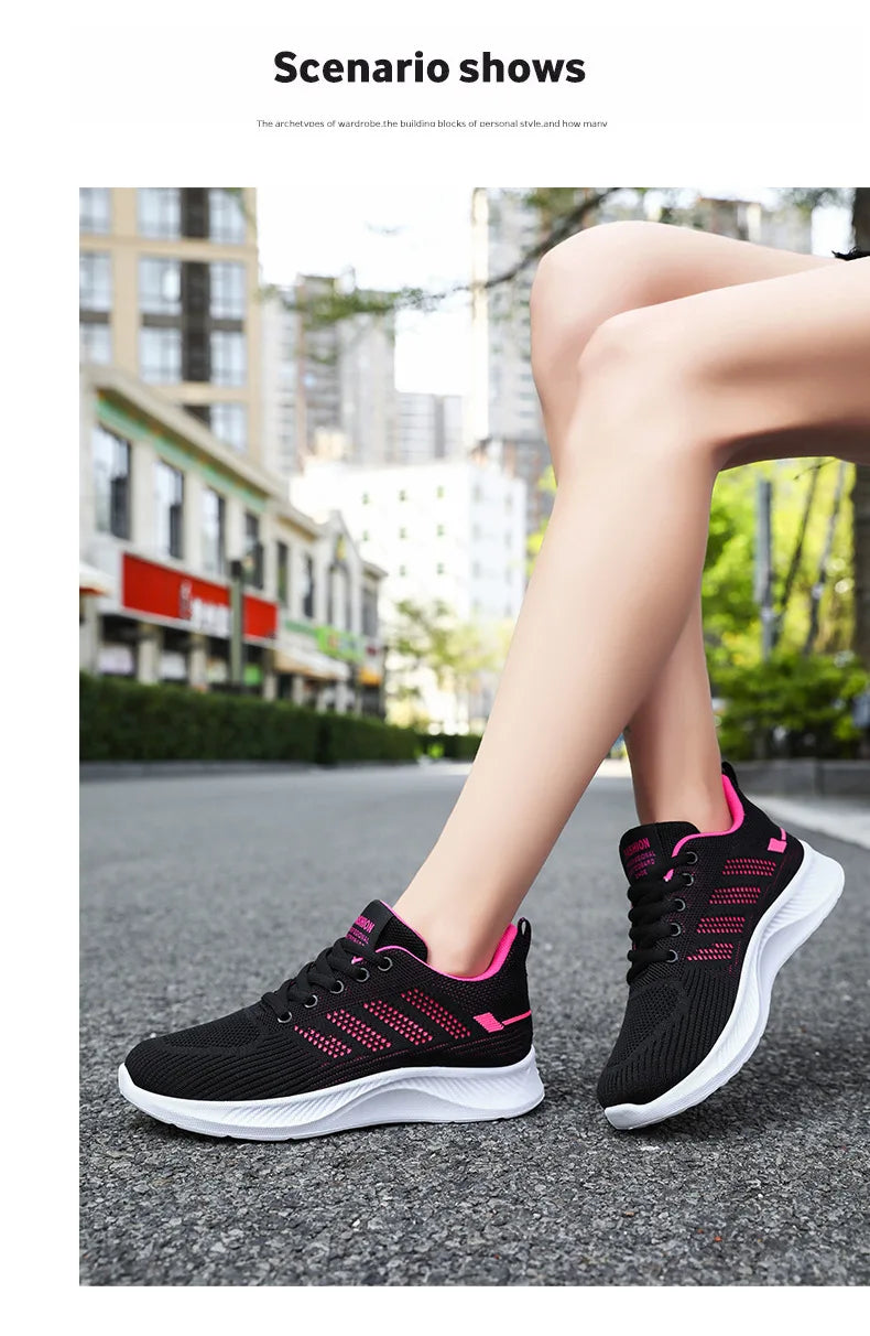 Scarpe da Ginnastica da Donna Traspiranti in Rete Monofacciale con Suola Morbida Ideali per Running e Allenamento