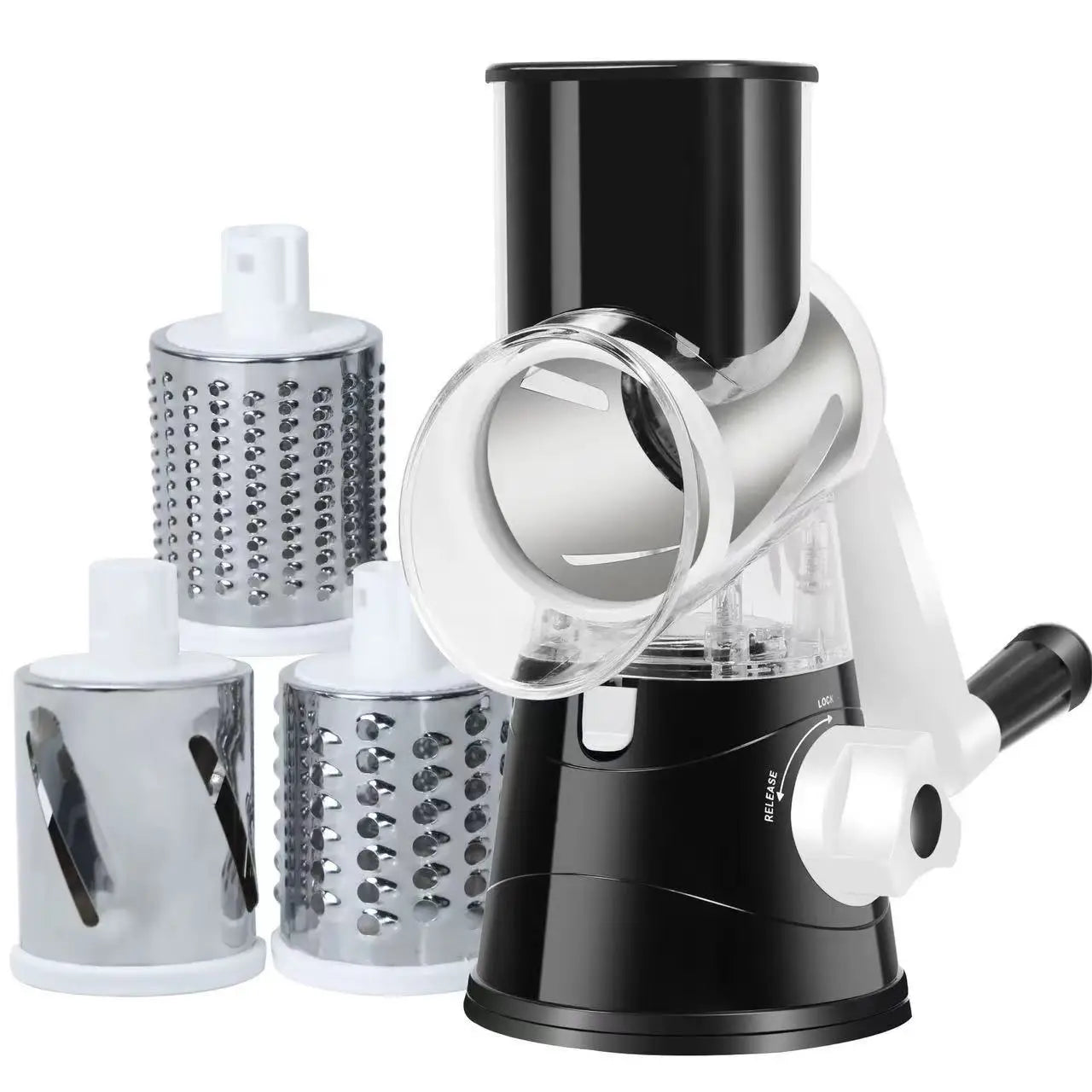 Affettatrice E Grattugia 2 In 1 KT209 Tamburo Inox Per Frutta E Verdura Taglio Rapido E Uniforme Per Cuochi Domestici