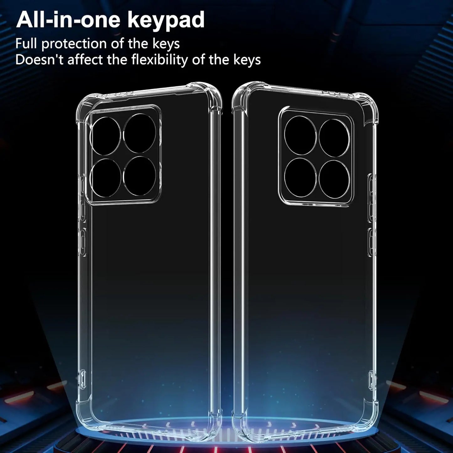 Custodia TPU Antiurto Trasparente A Quattro Cornici Per Xiaomi 14T Pro 14 13 Lite 13T Protezione Leggera