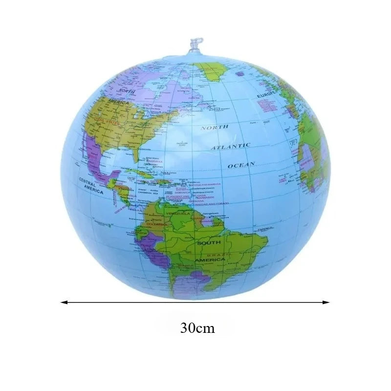 Globo Terrestre Gonfiabile 30 Cm Geografia Facile Da Leggere Mappa Pallone Da Spiaggia Per Bambini In Età Scolastica