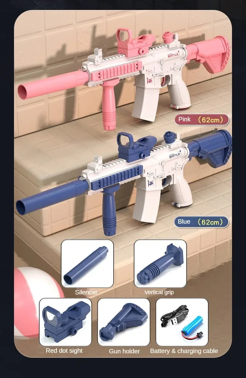 Pistola Ad Acqua Elettrica Automatizzata Per Bambini Portatile Gioco Da Spiaggia Estivo Fantasia