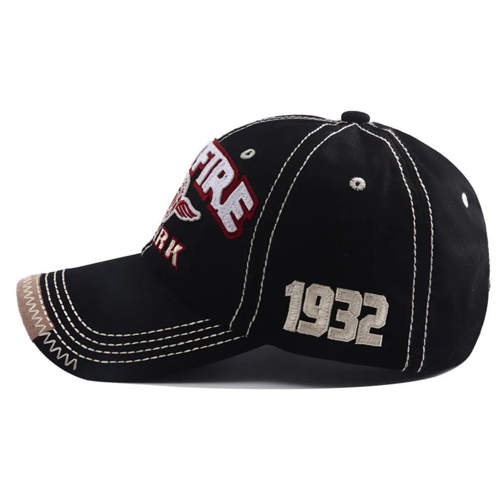 Berretto Da Baseball In Cotone Lavato Con Lettera Ricamata Spark 1932 Snapback Unisex Moda Casual Con Visiera Retro