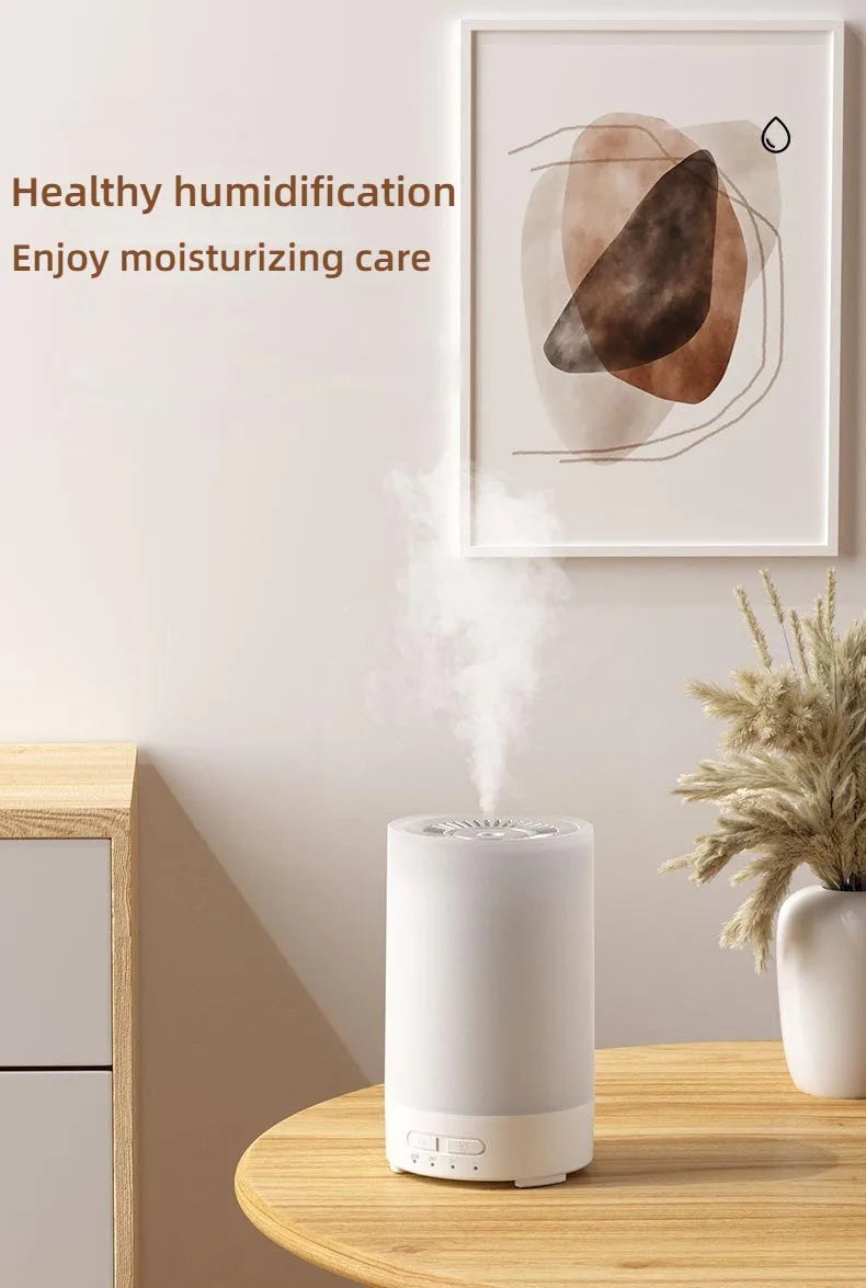 Umidificatore Diffusore Di Oli Essenziali Con Venature Del Legno Spruzzatore Automatico LED Per Profumo Camera Da Letto