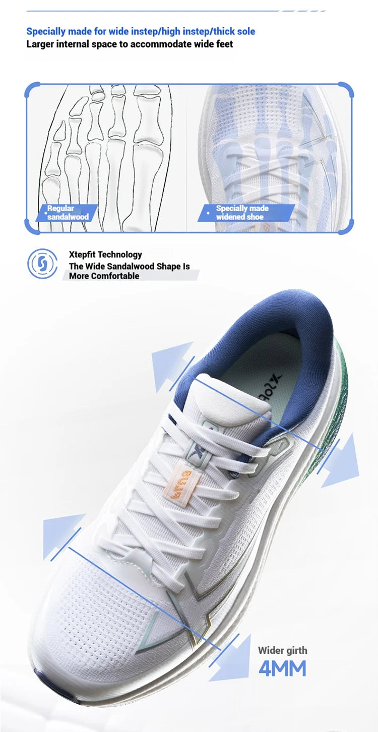 Xtep 2000 Km Plus Scarpe Da Corsa Uomo Leggere Antiscivolo Resistente All Usura 2025 Nuova Primavera