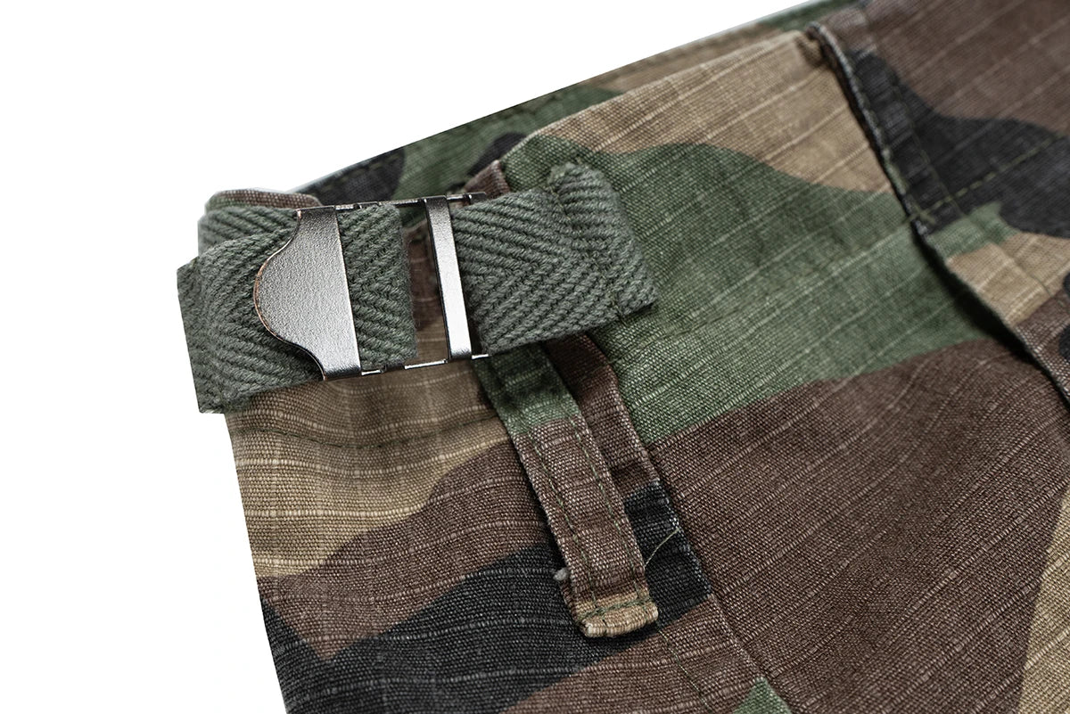 Pantaloncini Corti Cargo Mimetici M65 Silhouette Da Uomo Estivi Larghi Patchwork A Gamba Larga Oversize