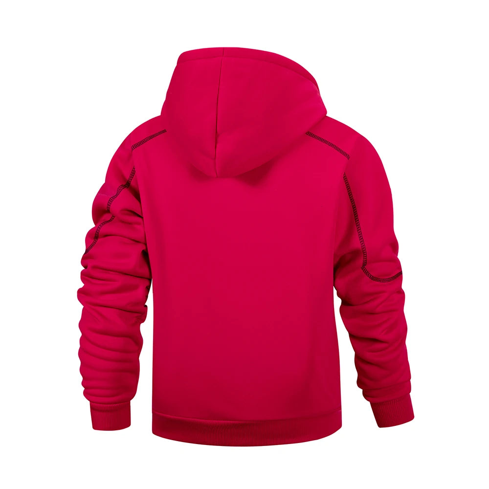 Felpa Con Cappuccio Sportiva Casual Con Cerniera Da Uomo Slim Fit Tinta Unita Cardigan Per Abbigliamento Sportivo Giacca