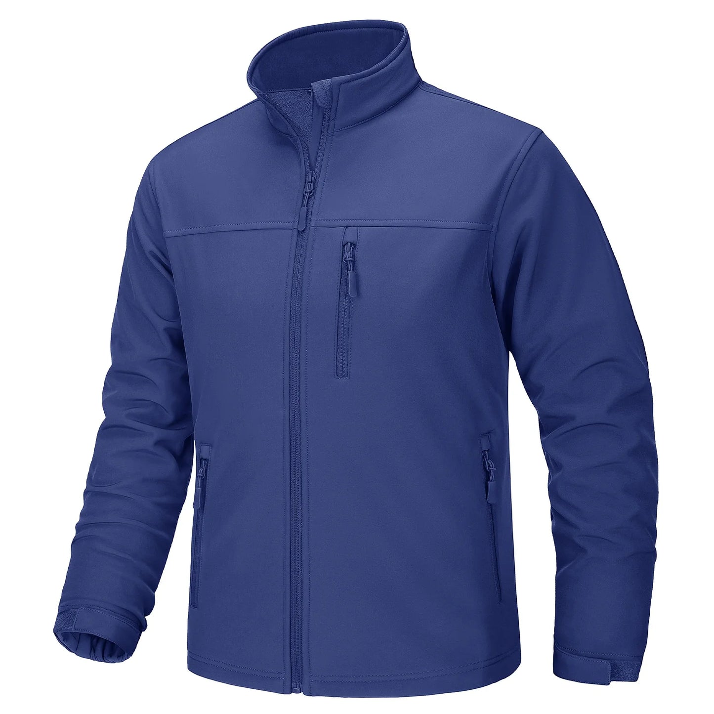 TACVASEN fodera in pile impermeabile giacca a vento giacche da lavoro invernali da uomo tasca con cerniera cappotti Casual capispalla con Zip intera top