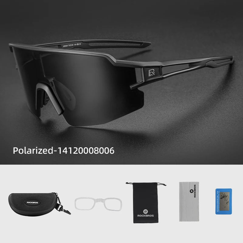 Rockbros Occhiali Da Ciclismo Fotocromatici Con Montatura Integrata Per Miopia Polarizzata Occhiali Da Sole Uomo Donna