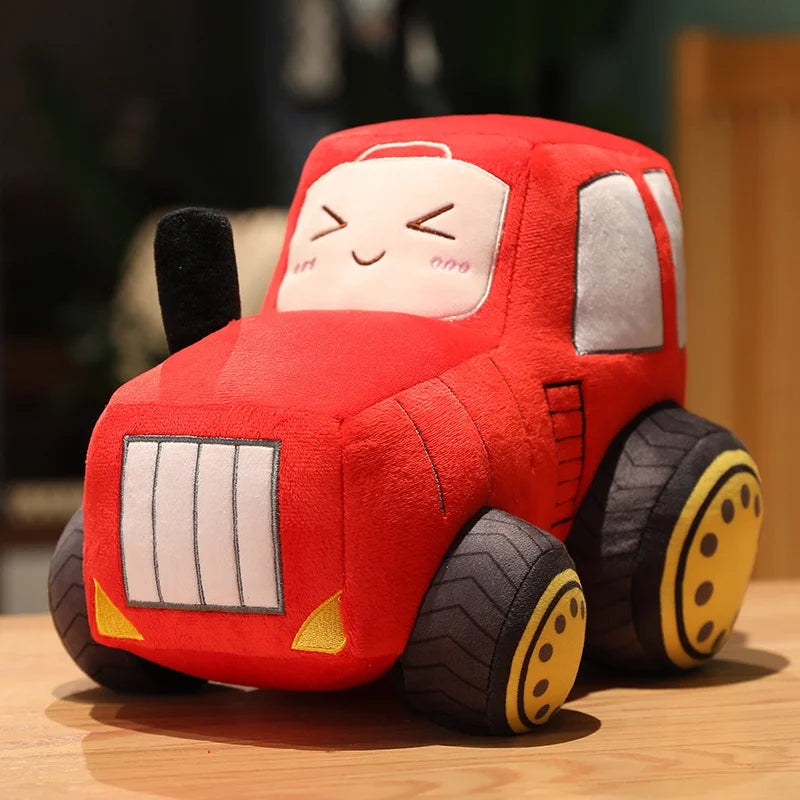 Simulazione Trattore Escavatore Giocattoli Di Peluche Per Auto Kawaii Morbido Cuscino Veicoli Regalo Natale Bambini