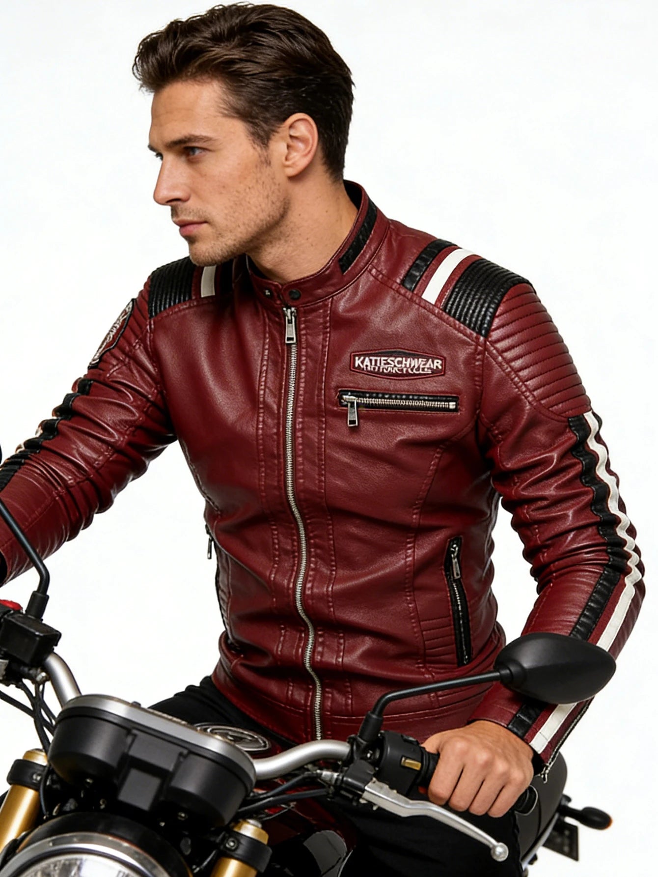 Giacca Da Moto Da Uomo In Ecopelle Impermeabile Antivento PU Bomber Vintage Di Alta Qualità