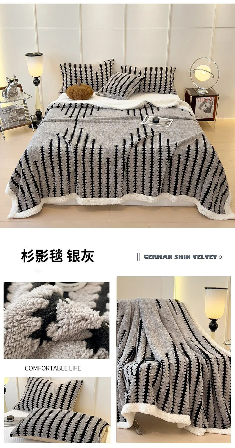 Coperta In Flanella Morbida Multifunzionale Queen Size Antistatica Portatile Per Pisolino Confortevole Delicata