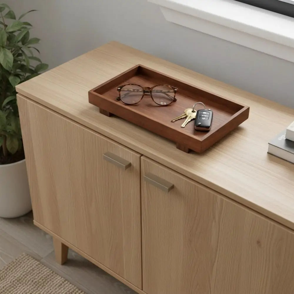 Vassoio Da Tè Gongfu In Legno Massello Alta Qualità Stile Giapponese Con Piedini Alti Rettangolare Retrò Per Tavolo Da Tè