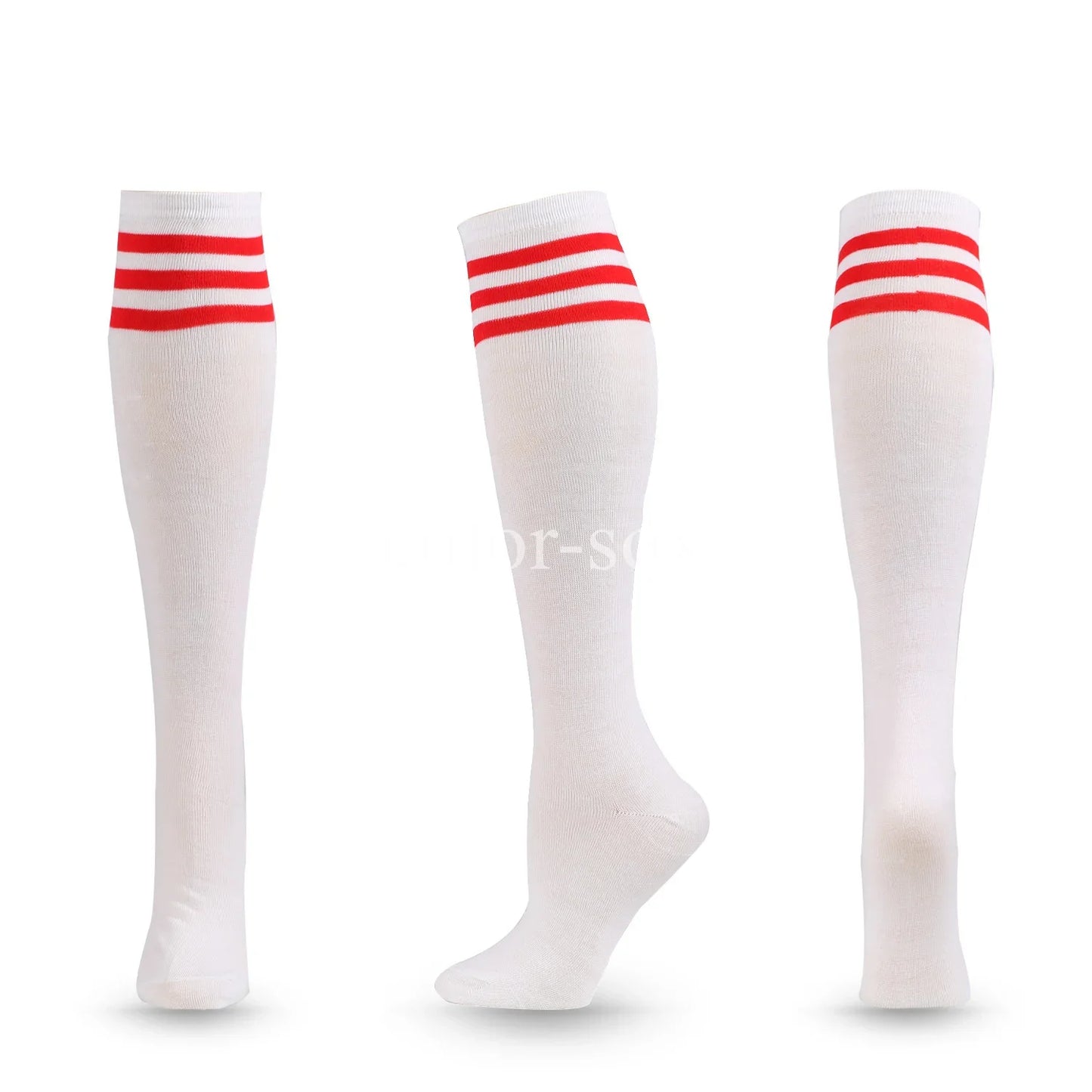 Calzini Da Calcio A Compressione Antiscivolo Tubo Lungo Al Ginocchio Con Righe Per Prestazioni Sportive Uomo