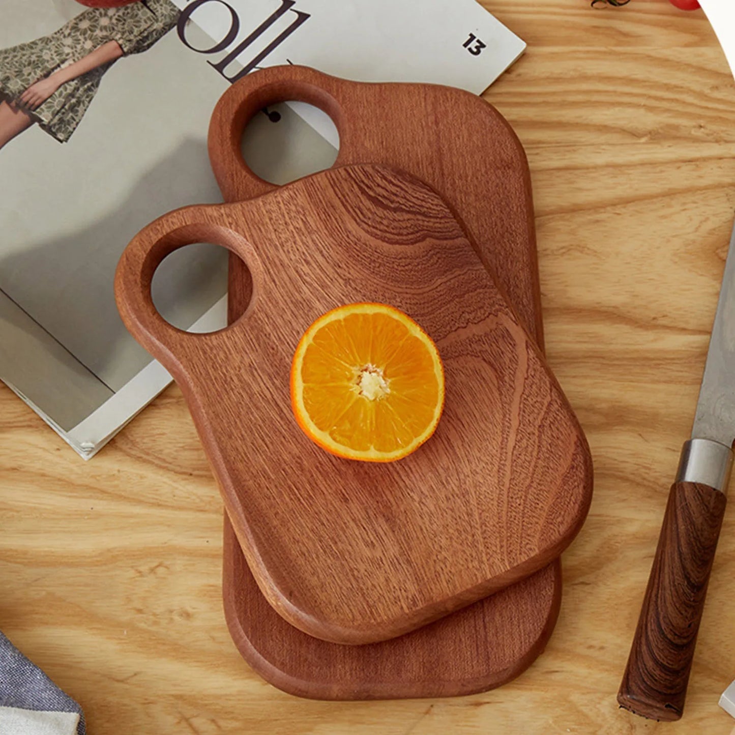 Tagliere In Legno Intagliato Rotondo Per Frutta E Bistecche Piatto Da Pranzo Per Bambini