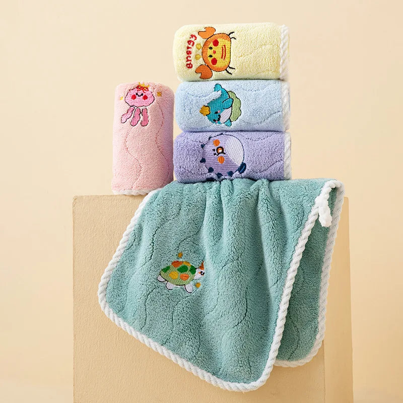 Asciugamano In Pile Corallo Per Bambini 25x50 Cm Morbido E Assorbente Regalo Ideale Con Stampe Cartoni Animati