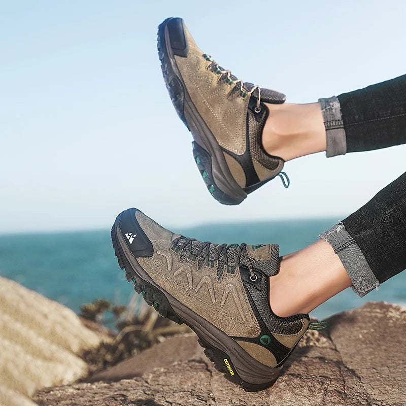 Hikeup Scarpe Da Uomo In Pelle Impermeabili Da Lavoro Invernali Antiscivolo Lusso Moda Stivali Da Uomo