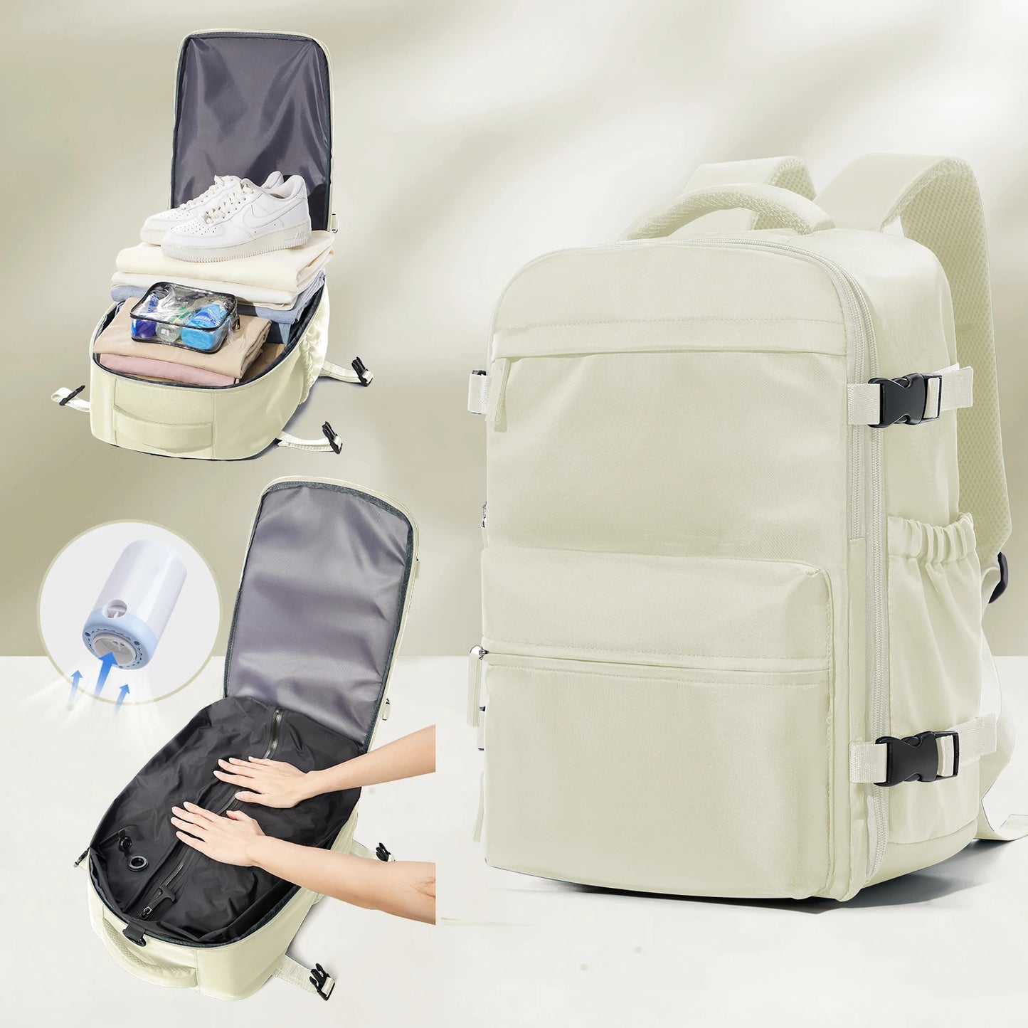 Zaino Espandibile Da Viaggio Unisex Con Ampio Scomparto Laptop Per Lavoro E Scuola 20 35 L
