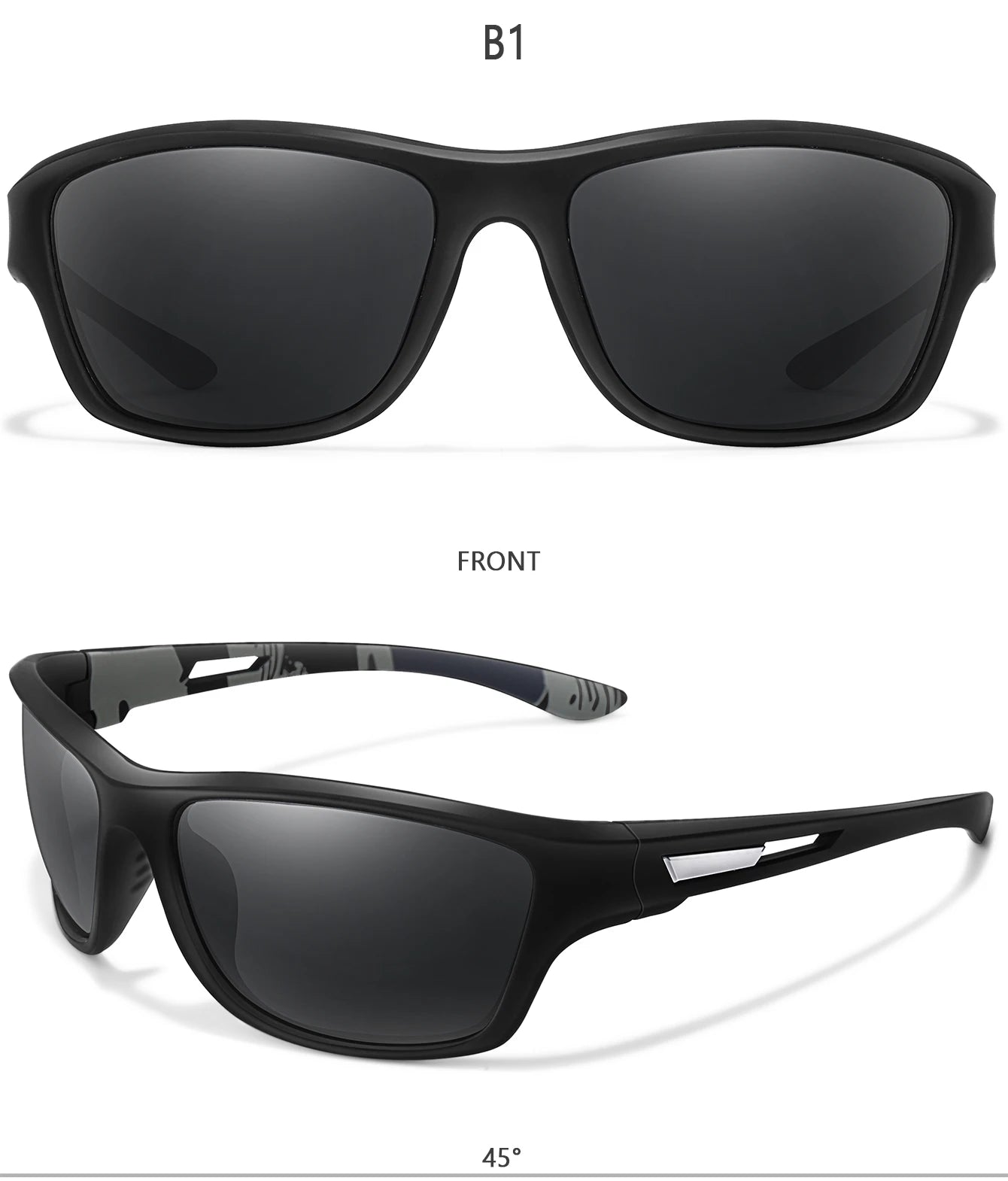 Occhiali Da Sole Polarizzati Unisex Per Pesca Trekking Ciclismo All Aperto UV400 Antiriflesso