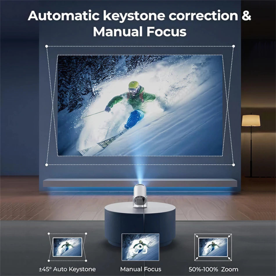 Nuovo Proiettore HY300 2026 4K Android 11 WiFi 6 290 ANSI Allwinner H713 BT5.0 Portatile per Esterni Cinema