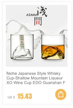 Bicchiere Whisky Vecchio Stile Con Base Pesante In Cristallo Design Giapponese Aderia