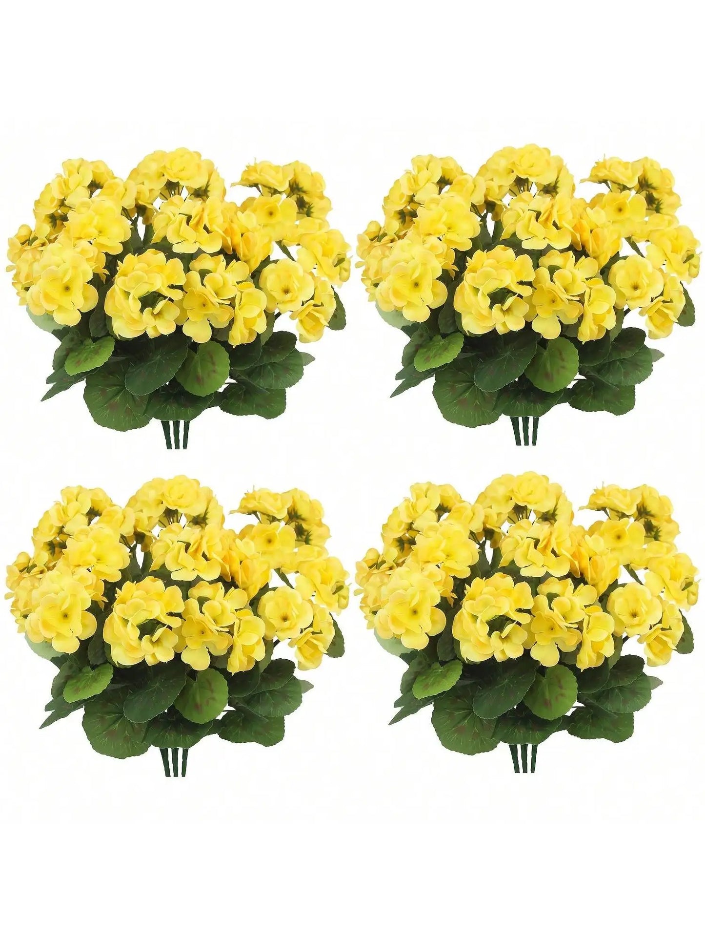 1 2 4 Pezzi Fiori Artificiali Realistici Con Fogliame Verde Per Esterni Portico Patio Finestra Fioriera Sospesa