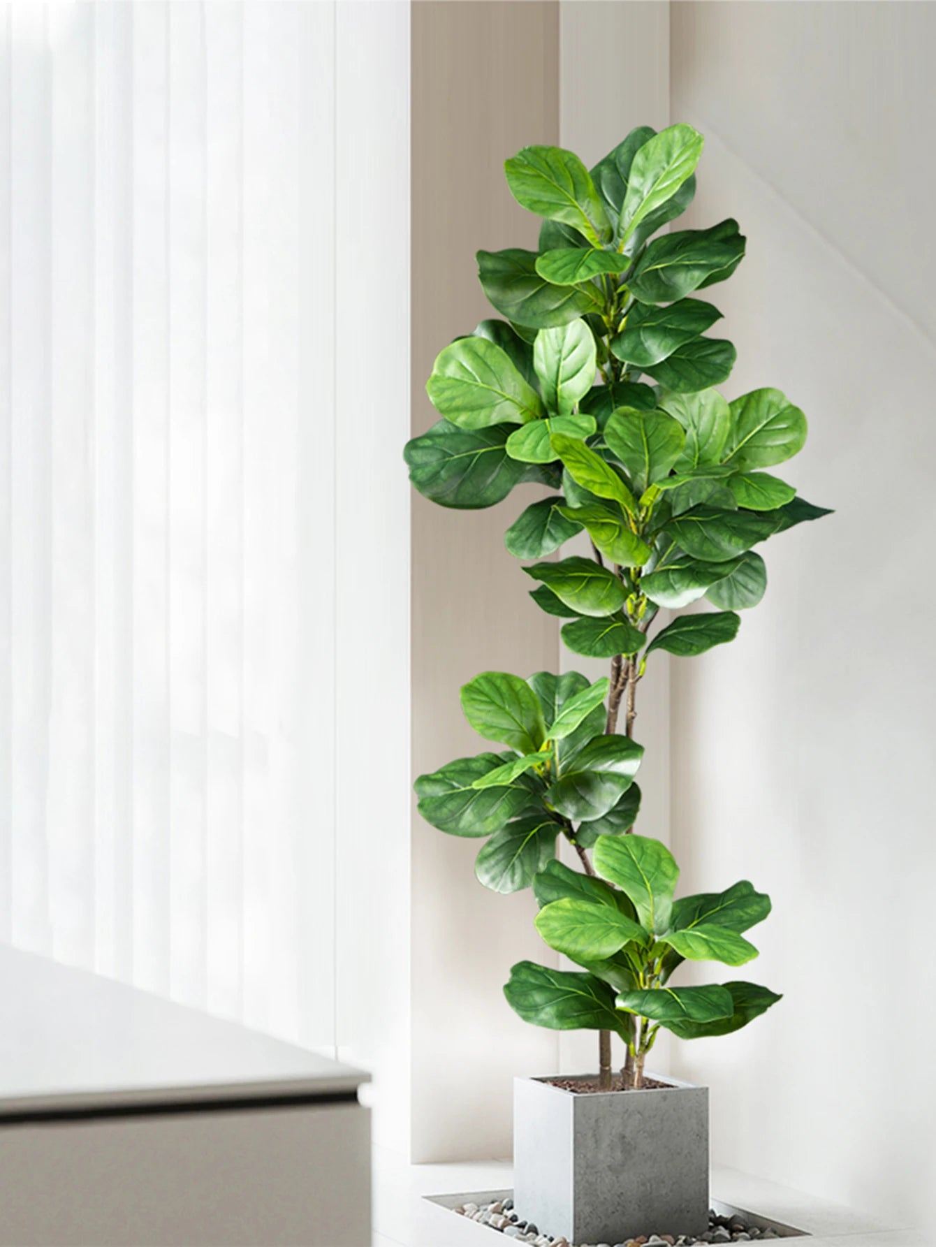 Kmitang Albero Artificiale Ficus Grande 70 135 Centimetri Realistica Interni Ed Esterni Decorazione Per Giardini Uffici