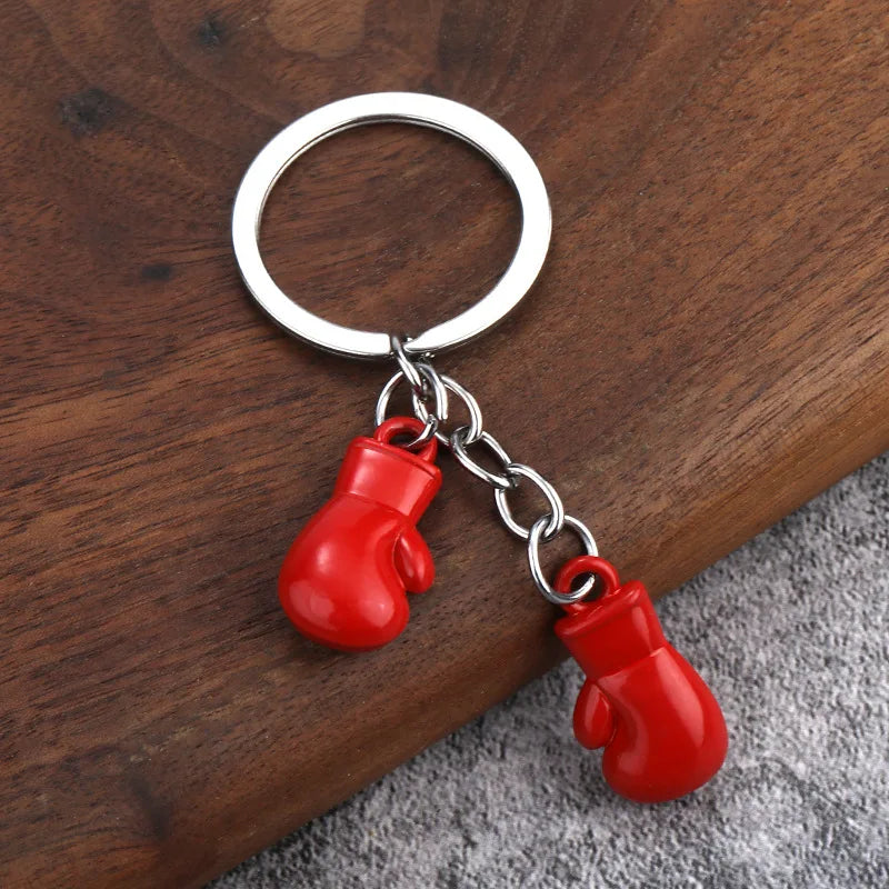 Guantoni Da Boxe Portachiavi Personalizzati Simulazione Attrezzatura Fitness Ciondolo Per Uomo Donna Coppia Auto