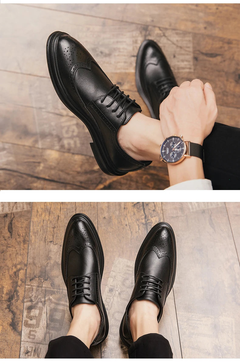 Scarpe Brogue In Pelle Di Alta Qualità Uomo Classiche E Eleganti Da Ufficio E Da Sposa