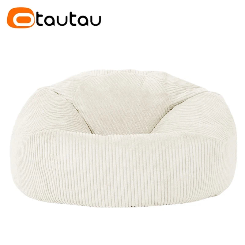 Otautau Pouf In Velluto A Coste Senza Riempitivo Pavimento Beanbag Sedia Lettino Ottomano Mobili Senza Telaio DD025