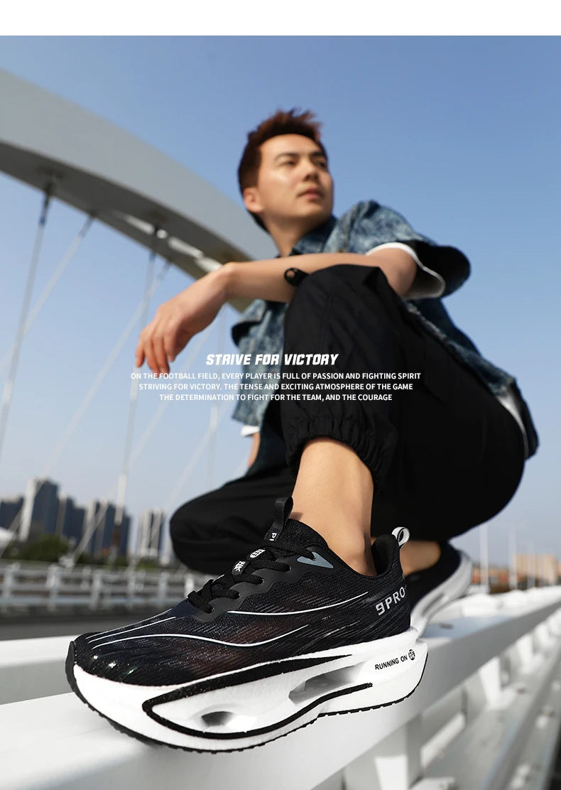 Scarpe da Corsa con Piastra in Carbonio per Maratona Unisex Traspiranti e Leggere Antiscivolo Sneakers Atletiche