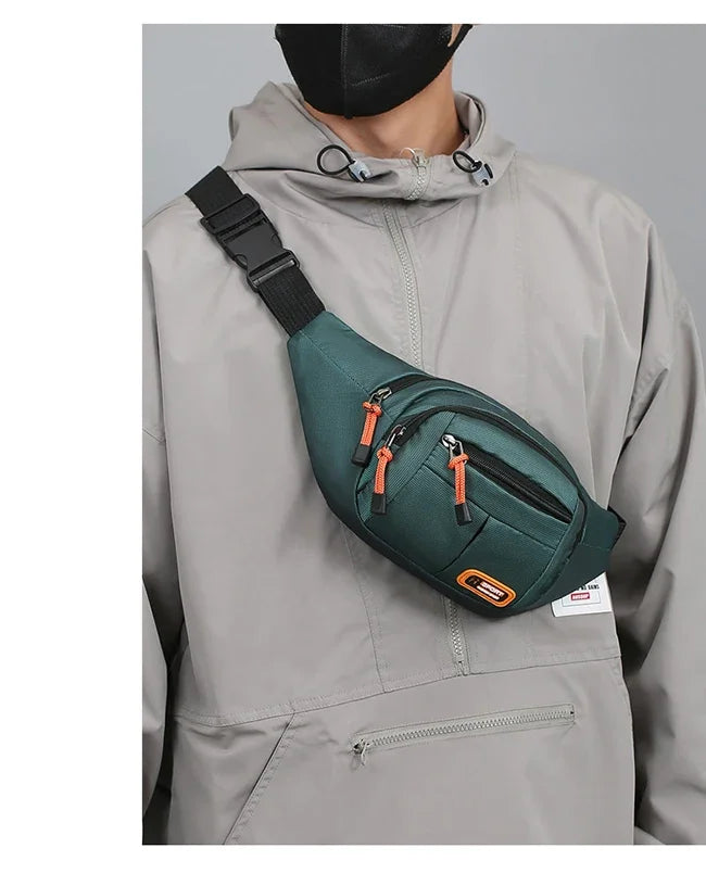 Marsupio Impermeabile Oxford Unisex Grande Capacità Cintura Porta Oggetti Multifunzionale Resistente All Usura